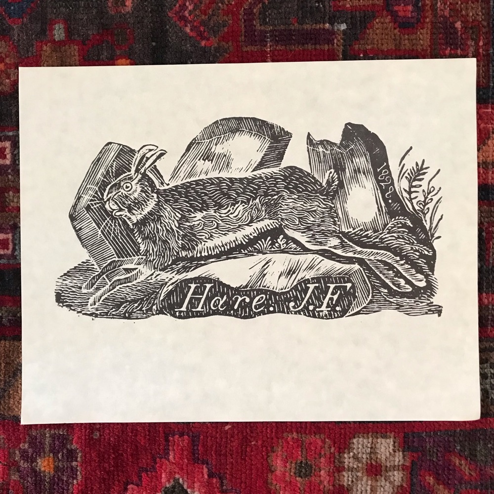 3 woodcut prints